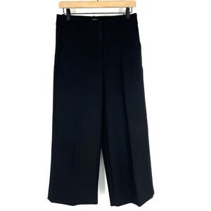 J Crew Pants Size 8 Petite Womens Black Sydney Wide Leg Four Season Stretch Work